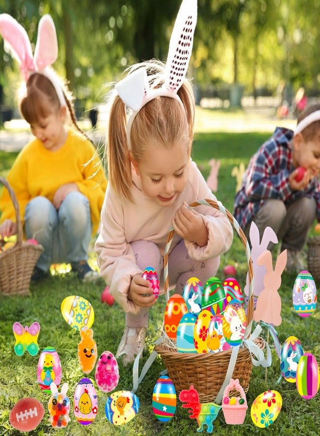 Cherislpy 36 Pack Prefilled Easter Eggs with Fidget Toys Bright Colorful Easter Eggs Prefilled with Variety Easter Stress Toys Inside Great for Kids Toddler Easter Basket Stuffers Eggs Fillers Party Favors - Image 5